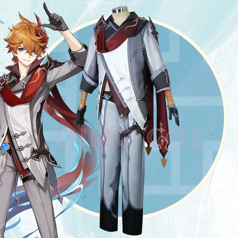 Cosplay Anime Top - Genshin Impact Tartaglia Косплей Костюм Униформа